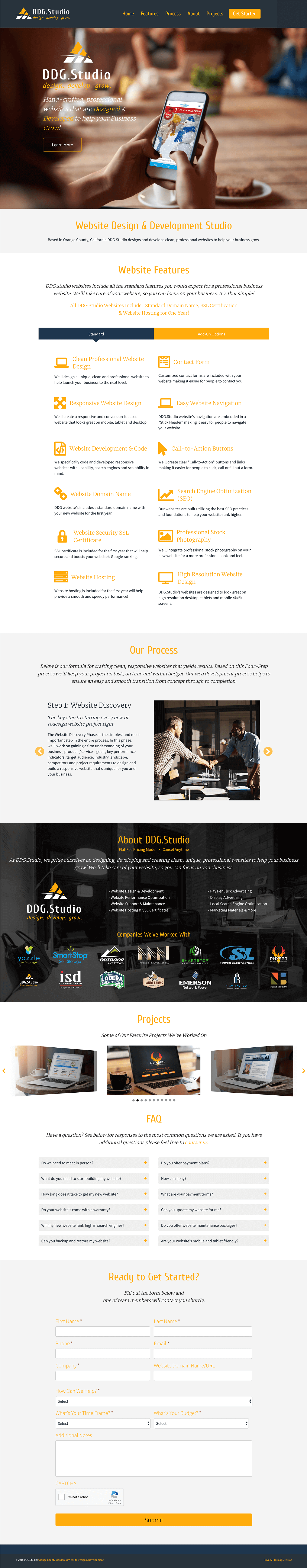 DDG-Studio-Responsive-One-Page-Website-Design-Web-Home-Page