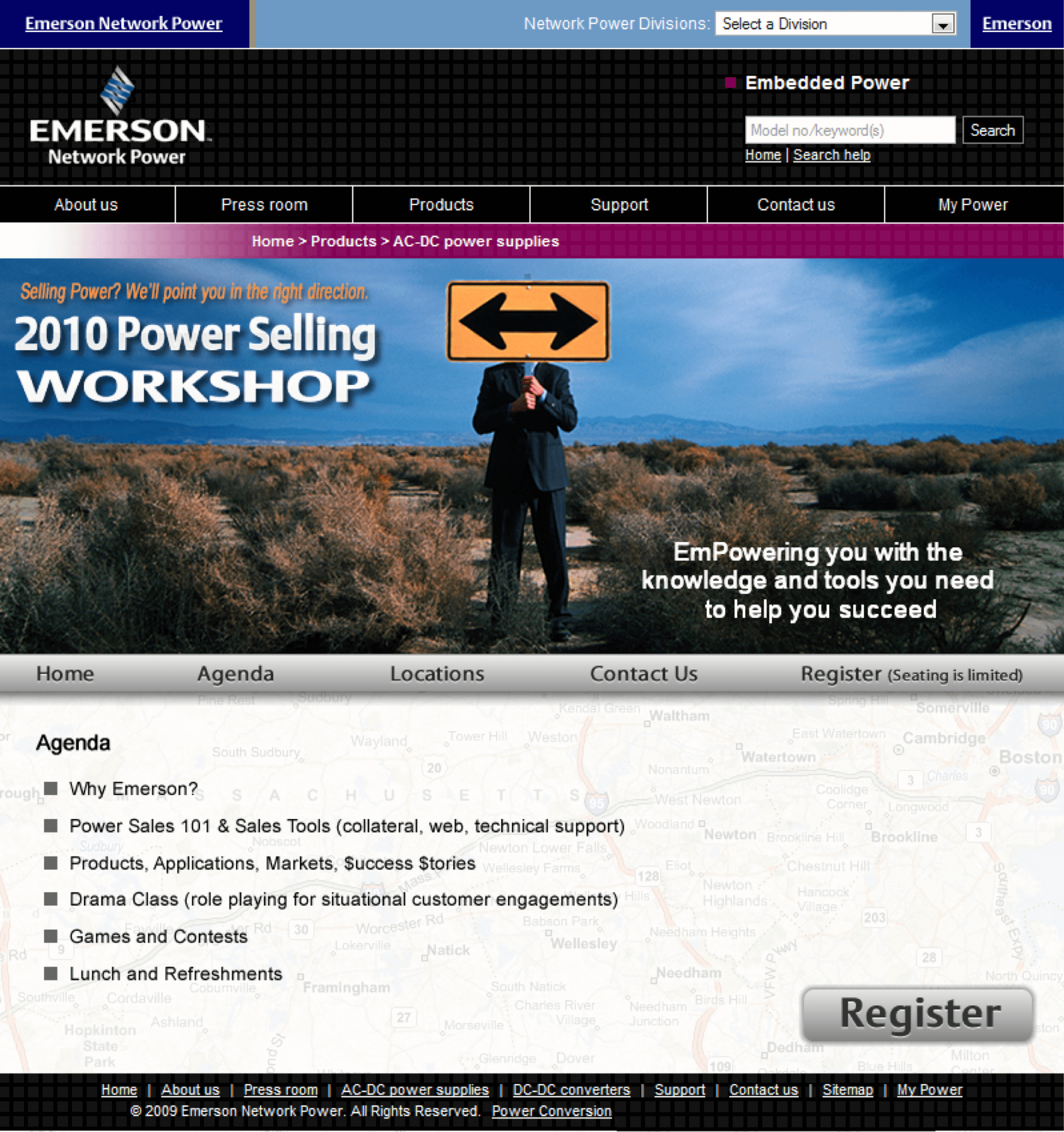 Emerson-AC-DC-Power-Supplies-Conference-Roadshow-Website-Design-Conference-Agenda