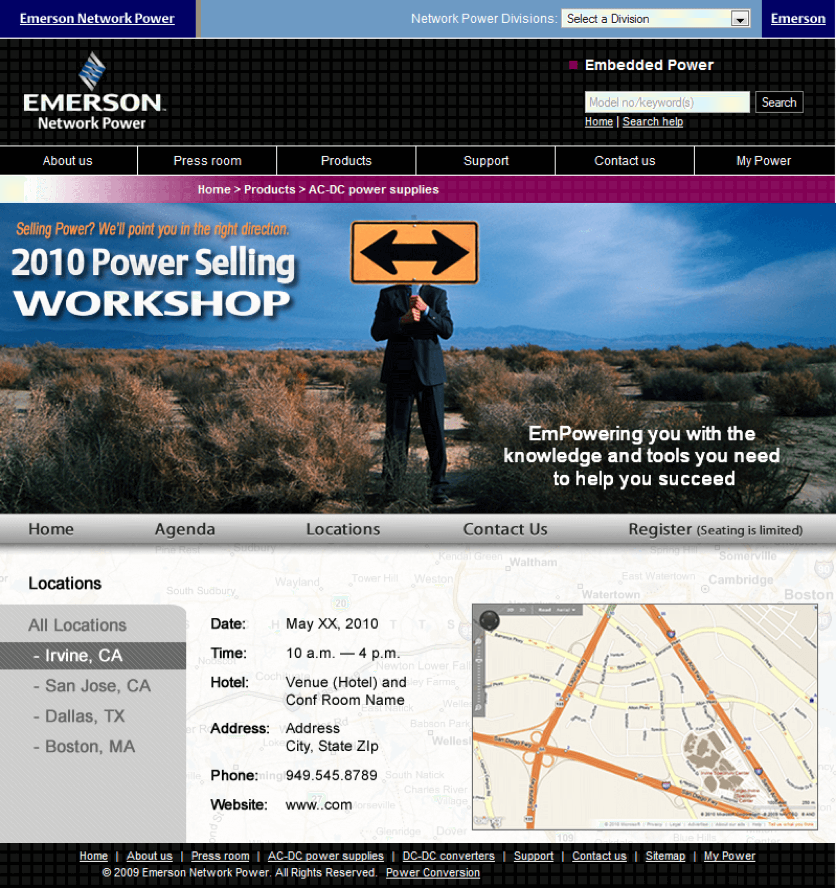 Emerson-AC-DC-Power-Supplies-Conference-Roadshow-Website-Design-Conference-Location