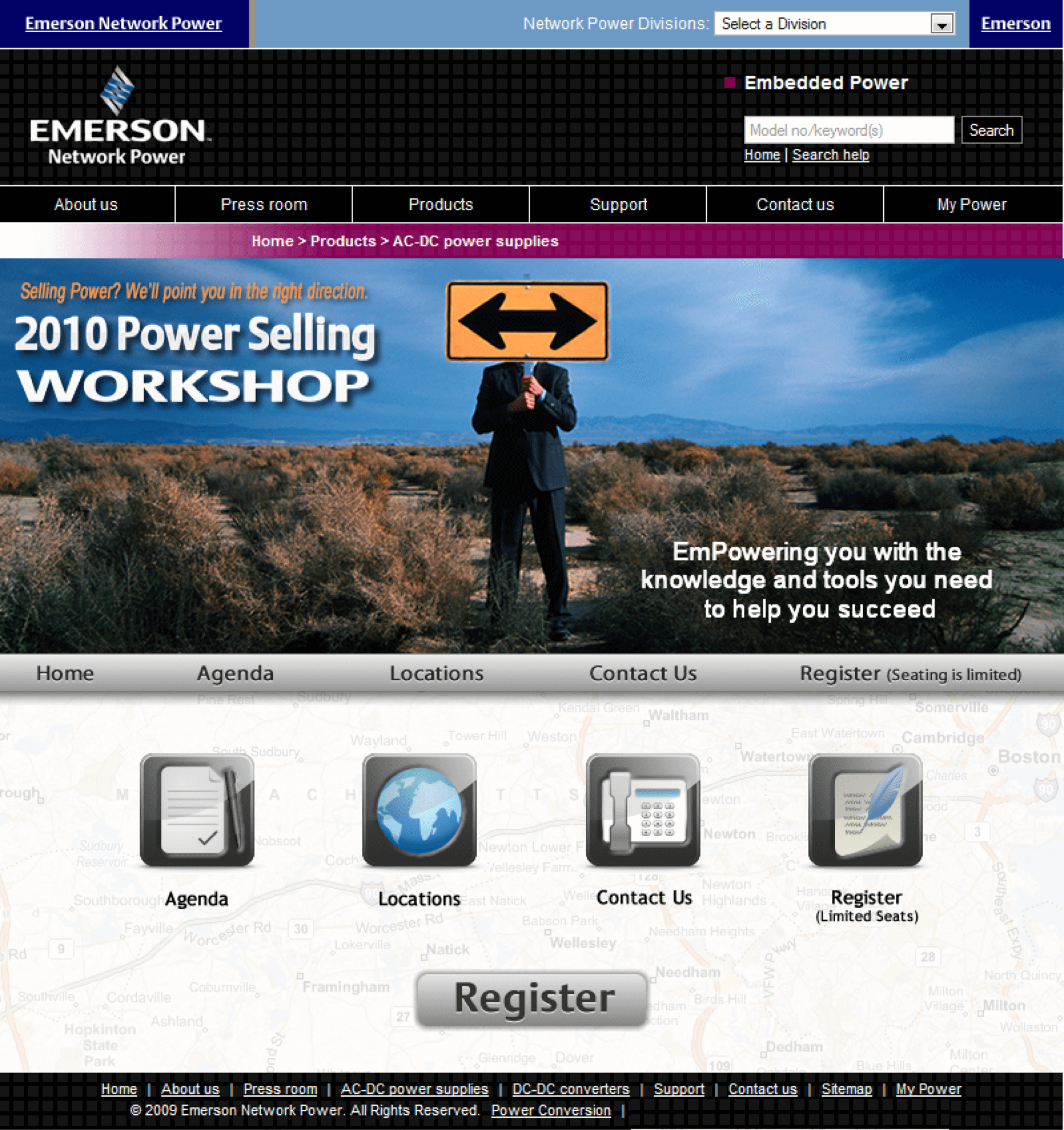 Emerson-AC-DC-Power-Supplies-Conference-Roadshow-Website-Design-Conference