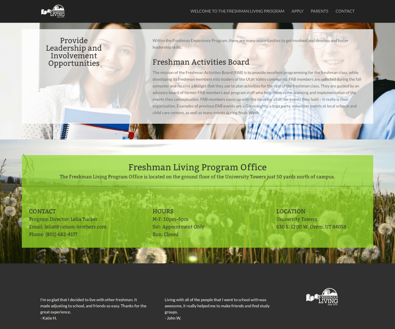 Freshman-University-Student-Expereince-Website-Design-Page-1