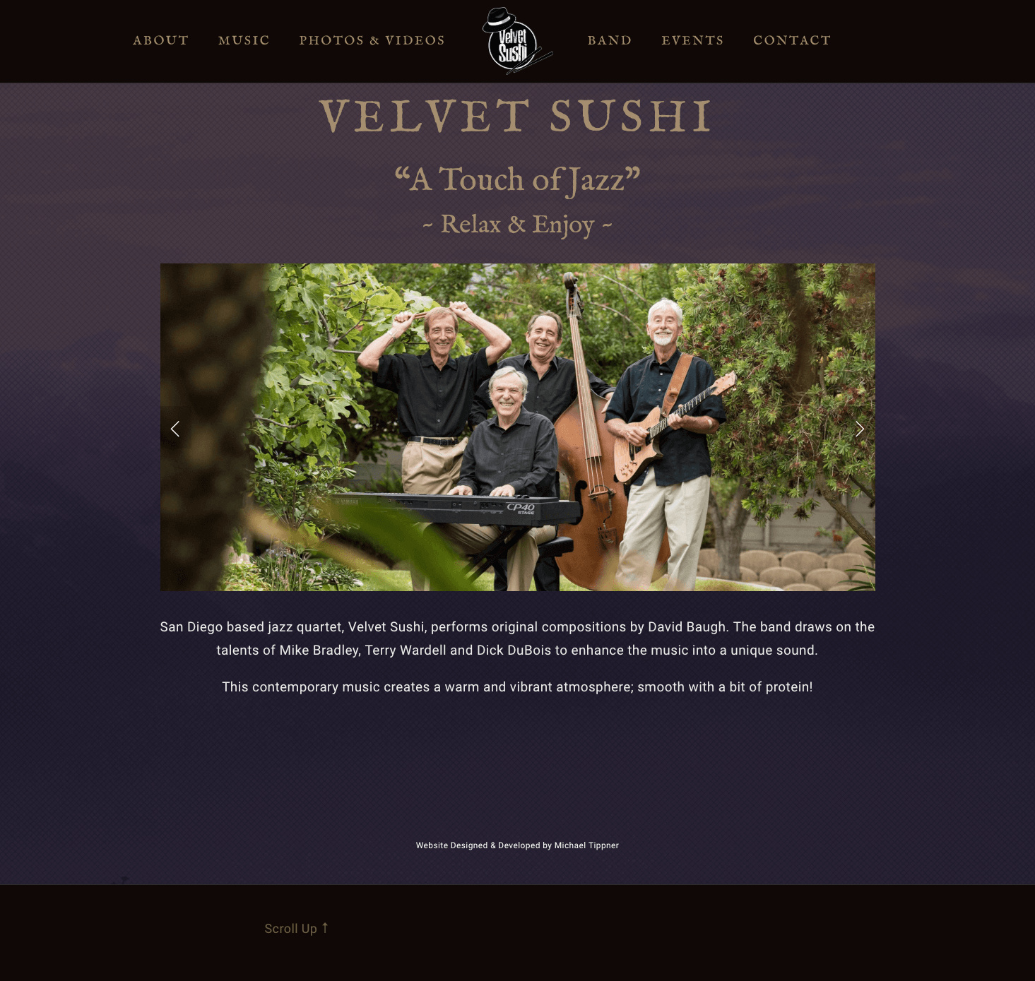 Velvet-Sushi-Jazz-Band-Website-Design-Home-Page