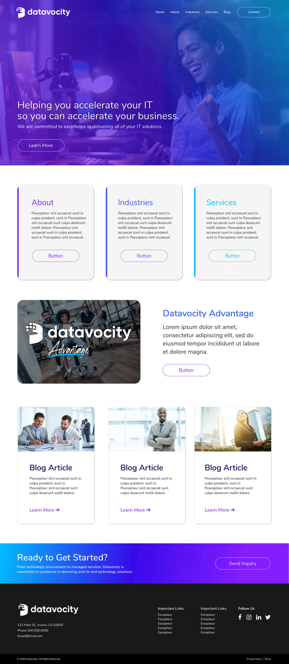 Datavocity-Homepage